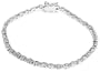 Sterling Silver 3mm Round Cubic Zirconia Tennis Bracelet, 7.25"
