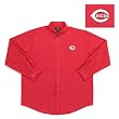 Cincinnati Reds MLB "Matrix" Button Down Shirt (Dark Red)
