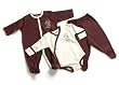 Kee-Ka Organic Newborn 3-Piece Gift Set - Monkey on Chocolate, 0-3 Months