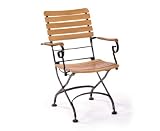Review Jati  / Teak and Wraught Iron Bistro Armchair