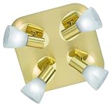 Trio-Leuchten 8701341-08 Energiespar-Rondell, 4x7W,E14, Nickel matt, Glas alabasterfarbig