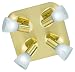Trio-Leuchten 8701341-08 Energiespar-Rondell, 4x7W,E14, Nickel matt, Glas alabasterfarbig