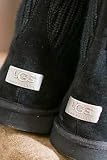 Women's Suburb Crochet UGG Boot, BLACK, Size 7