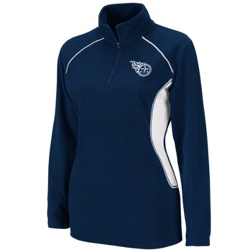 Tennessee Titans Women's Game Theory III Navy 1/4 Zip Micro Fleece Jacket