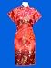 Mid-length brocade dragon and phoenix dress