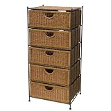 Neu Home Honey Wicker 5 Drawer Chest