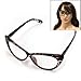 ReFaXi Retro Vintage Women's Eyeglasses Cat Eye Plastic Frame Glasses Lens - Black (color2)