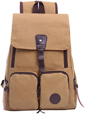 Ecokaki(TM) Casual Retro Canvas Laptop Bookbag Backpack School Bag Travel Daypack