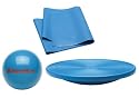 Nautilus Balance Kit with Exercise Poster (flat band, 2 pilates balls, balance board)