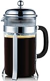 Bruntmor, PLATINUM PRO Special Edition 18/10 Steel 34oz French Coffee Press Non Drip Spout, Non Rust