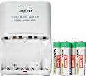 Sanyo GES-MQH02WU-S 1 Hour Super Quick Charger w/ 4 AA Batteries