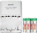 Electronics : Sanyo GES-MQH02WU-S 1 Hour Super Quick Charger w/ 4 AA Batteries