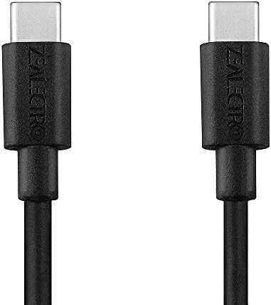 Zealectro 3.3ft USB-C to USB-C Cable for Type-C Devices Including New Macbook 12 inch, ChromeBook Pixel, Nokia N1 Tablet, OnePlus 2 and more (Black)