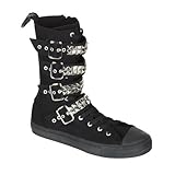 DEVIANT-203 Canvas 4 Buckle Calf Sneaker Boot