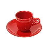Fiesta Scarlet 807 After-Dinner Cup and Saucer Set by Fiesta