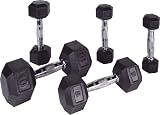 5kg Rubber Coated Hexagonal Dumbells (pair)