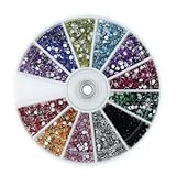 Rhinestones 2400 Piece 12 Color Nail Art Nailart Manicure Wheels