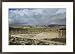 Looking northeast over the Roman ruins of the Forum, part of the Decapolis at Jerash Subject Framed Art Poster Print by Maynard Owen Williams, 29x21