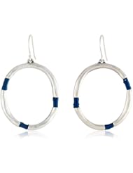 The SAK Medium Wrapped Earwire Cobalt Hoop Earrings