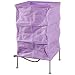 Oriental Furniture LMPKOSSQ-PR Koshi Small Lamp with Purple in Silver