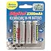 2300mAH Rechargeable Ni-MH AA Batteries (4-Pack)