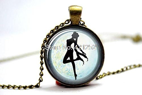 ArtShop Fashion Jewelry Sailor Moon Star Pendent Totoro Necklace Anime Pendent Sailor Moon Pendant Glass Photo Cabochon Necklace Christmas gift