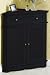 Corner Wood-door Cabinet 34hx31w Distressed Blck