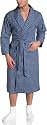 Nautica Sleepwear Men's Wayland Plaid Woven Shawl Collar Robe