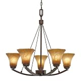 Golden Lighting 7158-5 RBZ Accurian RBZ Five Light Chandelier - Rubbed Bronze Finish