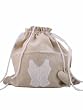 French lingerie camisole applique linen drawstring laundry bag- oh la la!