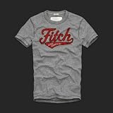 Abercrombie & Fitch アバクロ メンズ 半袖 Tシャツ アップリケ [ダークヘザーグレー] 並行輸入品
