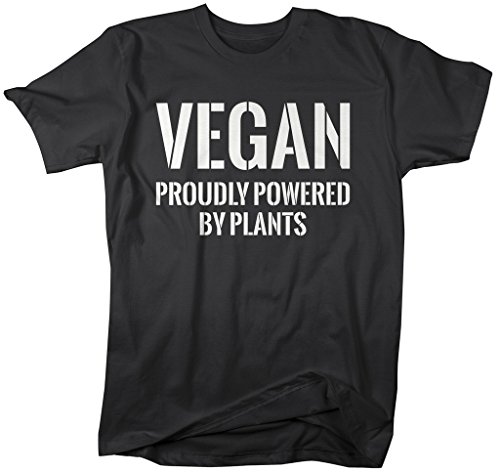 Shirts By Sarah Men's Vegan Shirts Proudly Powered By Plants T-Shirt