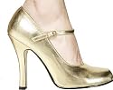 SALE Swanson Hollywood Heels Gold Patent P.U. Size: 6 high heels