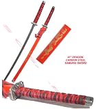 Red Japanese Samurai Sword Katana Ninja Sword