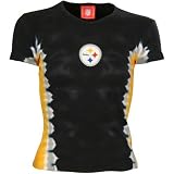 Pittsburgh Steelers Black Ladies Tie Dye T-shirt