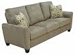 Convert-a-Couch DVN1-S4-AAA85 Devon Sofa Microfiber in Mocha with Commotion Pillows
