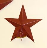 Red Barn Star Wall Candle Holder Sconces (set of 2)