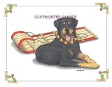 Rottweiler - Christmas Design by Cindy Farmer