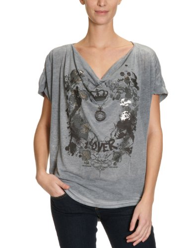 Replay Damen T-Shirt W3196 .000.20540, Gr. 36 (S), Grau (smoke grey 391) Preisvergleich