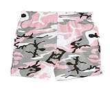 Pink Camo Camouflage exercise sport shorts cotton jersey available in adult and youth sizes