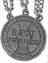 Best Friends. 3-piece Silver Tone Charm. 3 20" Steel Chains
