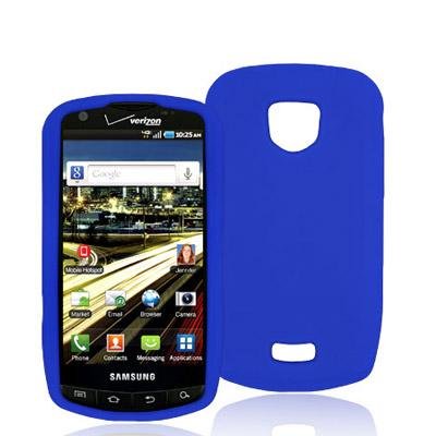 Blue Silicone Rubber Gel Soft Skin Case Cover for Samsung Droid Charge 4G LTE i510 i520 / Stealth / Inspiration Phone by Electromaster