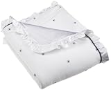 Little Me Daisy Filled Stroller Blanket, White