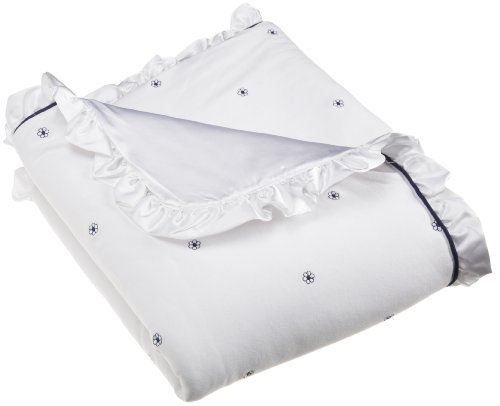Little Me Daisy Filled Stroller Blanket - White