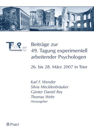 Beitr�ge zur 49. Tagung experimentell arbeitender Psychologen