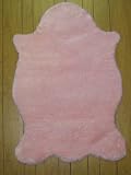 Faux Animal Skin Hide Rug 2' x 4' (PINK)