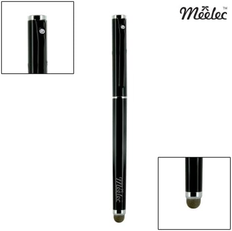 MEElectronics Diamond Dual-Purpose Micro-Knit Technology Capacitive Stylus and Fine Rollerball Ink Pen (Black)