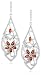 Platinum Overlay Sterling Silver Garnet w/ Diamond Accent Dangle Earrings