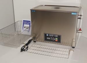 FULL SET: DSA800SE-GL2 30L (8 GAL) 1600 WATTS DUAL 20/40 KHz FREQUENCY DIGITAL HEATED INDUSTRIAL STAINLESS STEEL ULTRASONIC PARTS CLEANER MACHINE WITH INBOARD BASKET, CLEANING RACK AND TOP COVER LID PROFESSIONAL USE