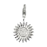 SilberDream 925 Sterling Silber Charm Sonne weiß Anhänger für Armband Kette Ohrring FC223W